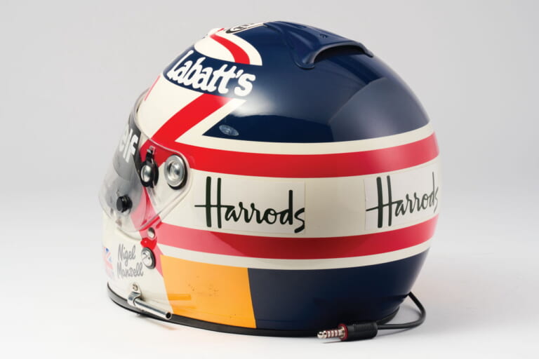 ナイジェル・マンセル　1992年　アライ｜「全部わかる？」最高落札額は1億円超え!! 超レアな使用済み“本物”レース仕様ヘルメット5選！