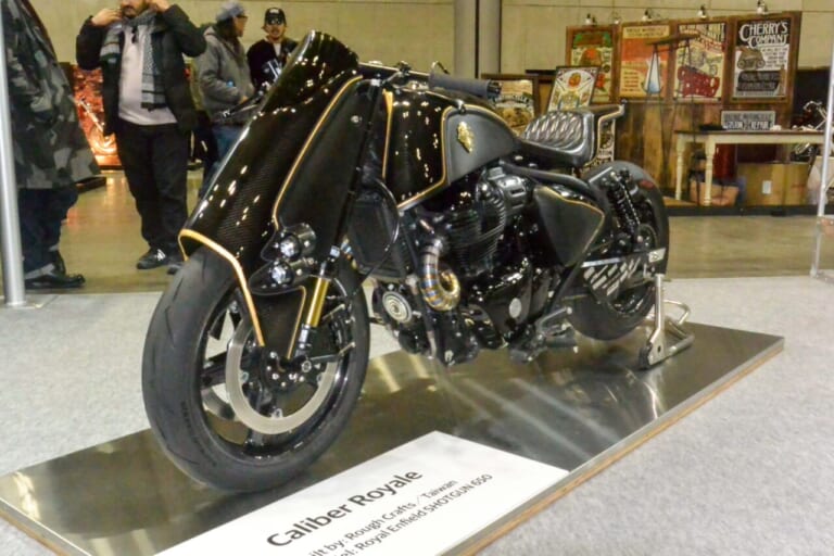 横浜ホットロッドショー|ロイヤルエンフィールド|キャリバー・ロイヤル(ROUGH CRAFTS)|【ホットロッドショー】ロイヤルエンフィールド「ショットガン650」が大化け! 昨季アワード3冠のマシンも登壇