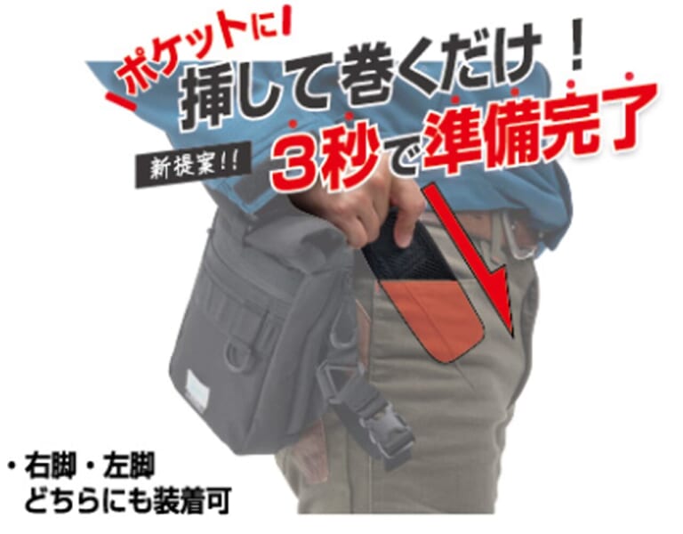 ハーフデイツーリングホルスター｜超速3秒装着！ショートツーリング専用ホルスターバッグ「ハーフデイツーリングホルスター」がタナックスから発売！