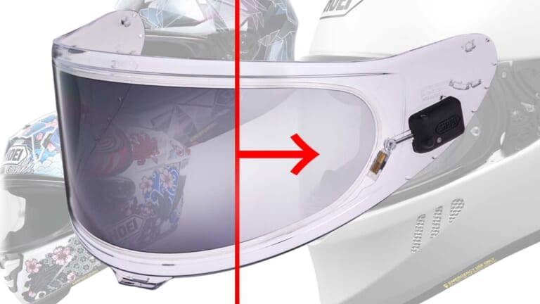 「電子調光でダークスモークに?!」「曇らないレンズがさらに進化」SHOEIが液晶フィルム内蔵の「e:DRYLENS」を1月発売