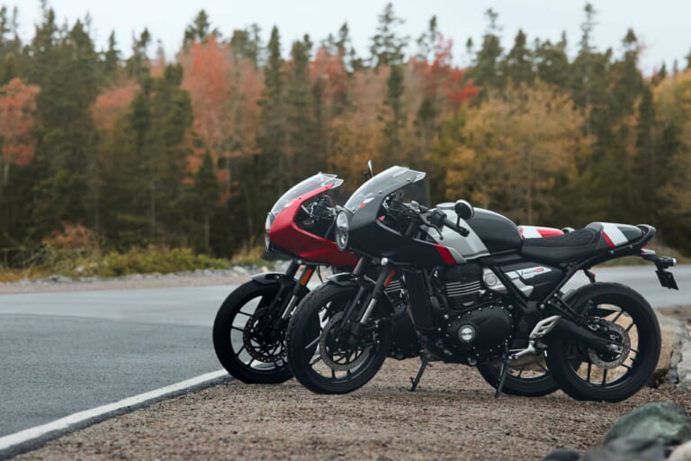 トライアンフ｜スラクストン400｜206年モデル｜【普通二輪免許で乗れる】トライアンフ「スラクストン400」「トラッカー400」見参!! 本日より予約受付開始！