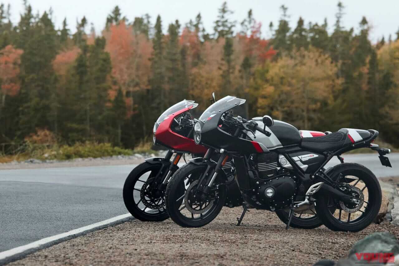 トライアンフ|スラクストン400|206年モデル|【普通二輪免許で乗れる】トライアンフ「スラクストン400」「トラッカー400」見参!! 本日より予約受付開始!