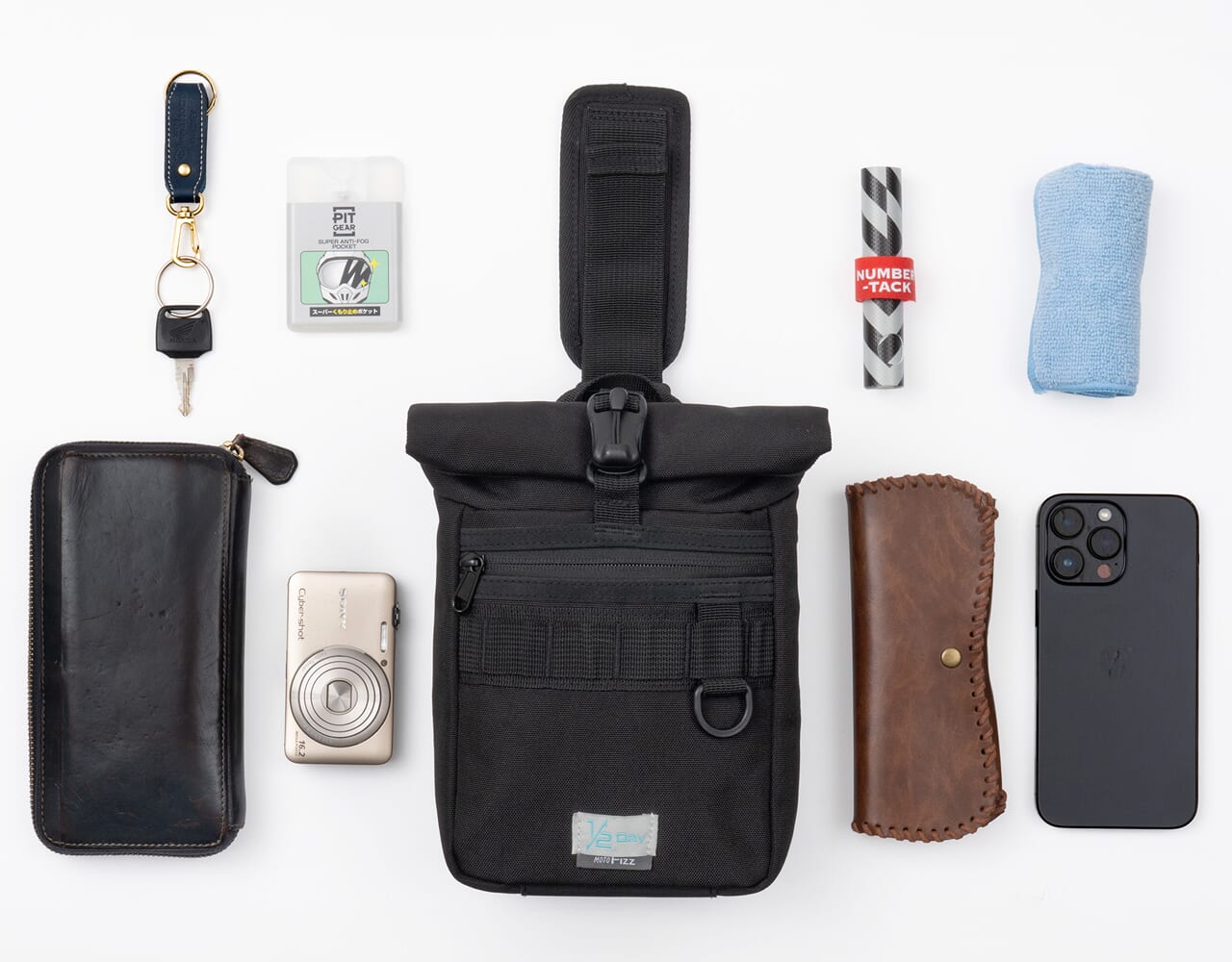 ハーフデイツーリングホルスター｜超速3秒装着！ショートツーリング専用ホルスターバッグ「ハーフデイツーリングホルスター」がタナックスから発売！
