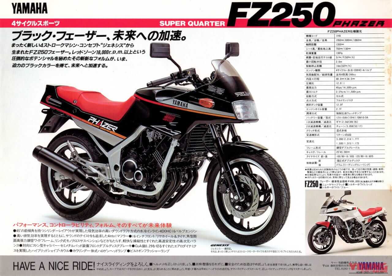 YAMAHA FZ250 PHAZER｜本田宗一郎が激しく反応?!──ヤマハ(YAMAHA)FZ250フェーザー[1985]【柏 秀樹の昭和～平成 カタログ蔵出しコラム Vol.25】