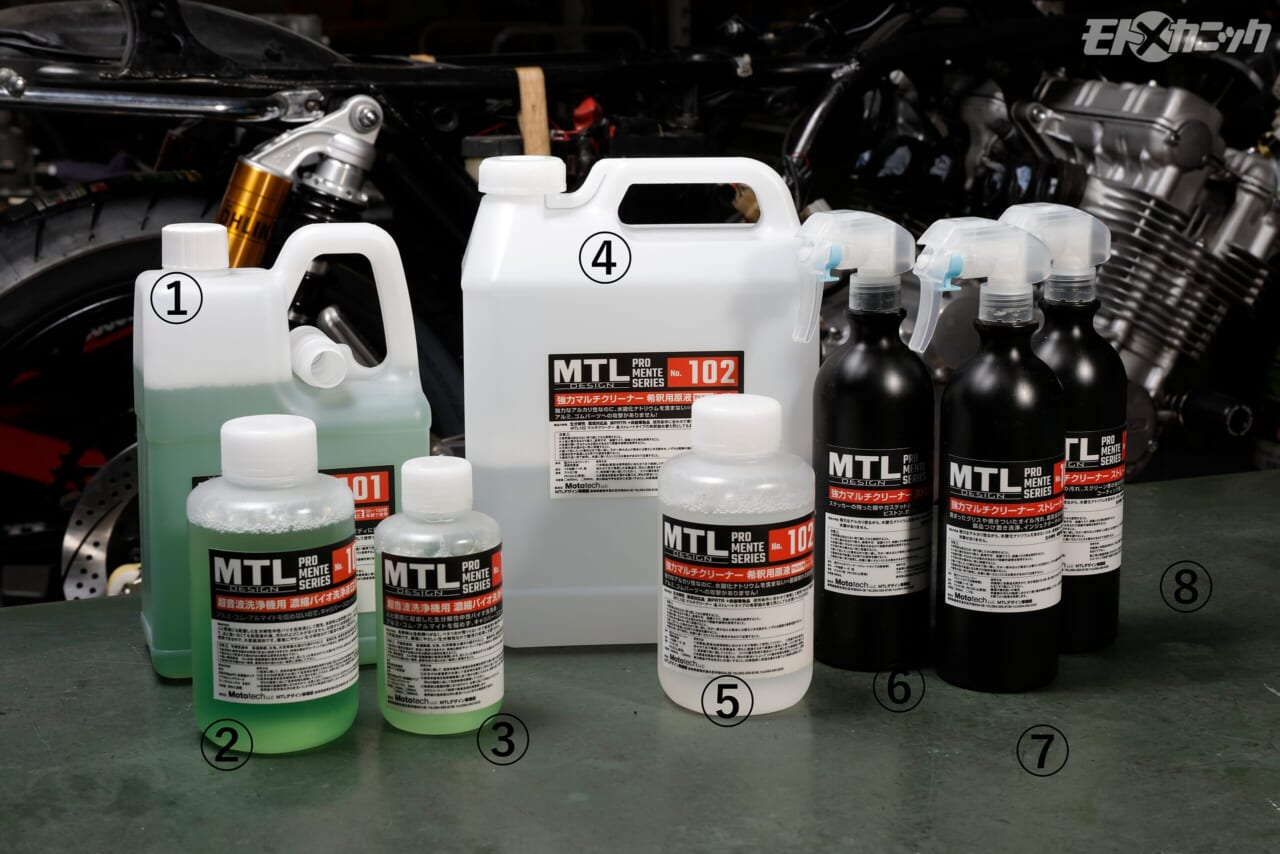モトテック｜MTLプロメンテシリーズ｜プロの整備現場から生まれた洗浄剤「MTLプロメンテシリーズ」：超音波洗浄機用で人と環境に配慮した中性タイプ