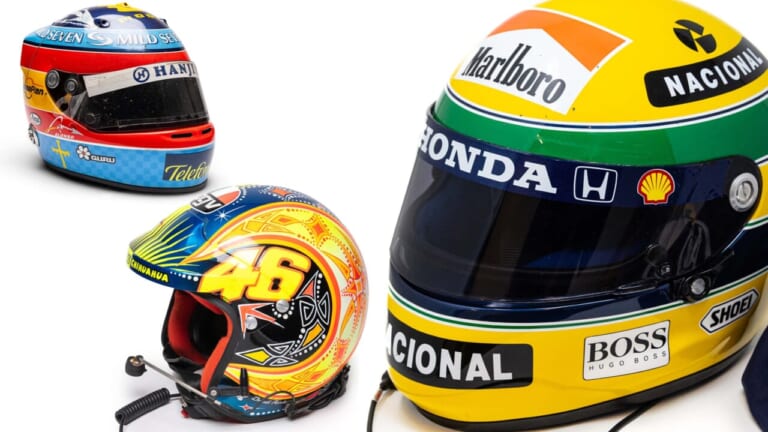 最高落札額は1億円超え!!「全部わかる？」超レアな使用済み“本物”レース仕様ヘルメット5選！