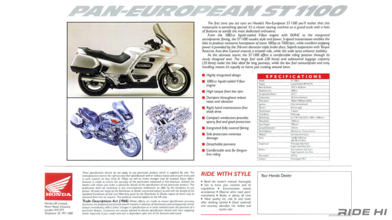 ホンダ|ST1100|「縦置きV4なんて存在したの?!」日本国内でほぼ知られていない縦置きV4のホンダST1100/1300