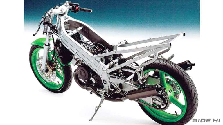 カワサキ|KR-1|1988年モデル|「カワサキ最後の2ストレプリカ」超前傾シリンダーの並列ツイン KR-1 はSPレースの勝利に心血を注いだ