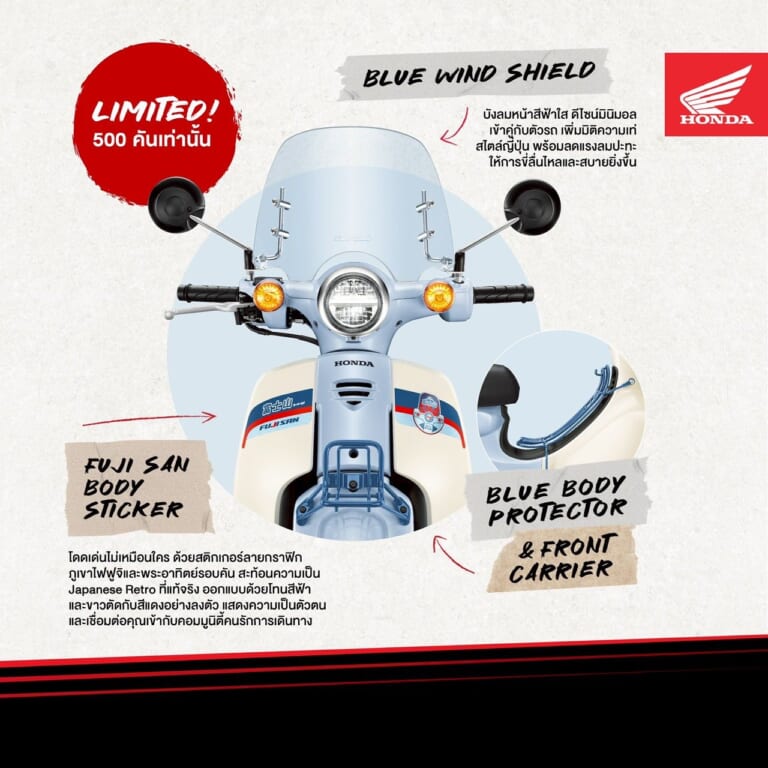 Thai Honda Super Cub FUJISAN Special Edition｜【限定】ホンダ新型「スーパーカブ110」登場！ コンビブレーキと新色採用、さらに特別装備の「富士山エディション」も！【海外】