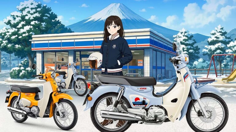 【限定】ホンダ新型「スーパーカブ110」登場! コンビブレーキと新色採用、さらに特別装備の「富士山エディション」も!【海外】