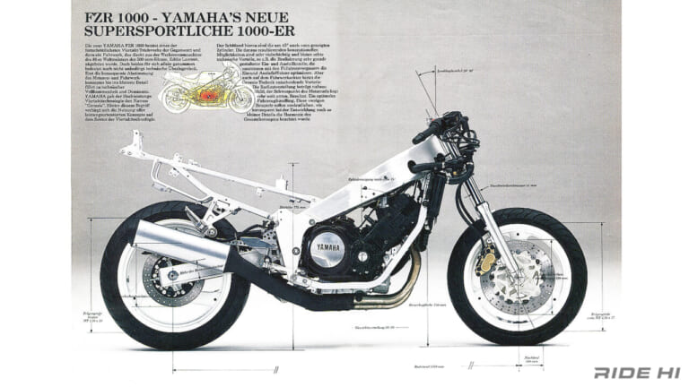 ヤマハ｜FZR1000｜1987年モデル｜「YZF-R1の先祖」「とにかく乗りやすかった」ヤマハ初のリッターレプリカFZR1000はフラッグシップが5速の時代！