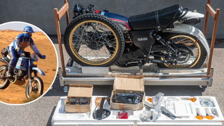 「SRより古い」「430万円以上の価値?!」ヤマハ最古のビッグシングル「XT500」が新車のままオークションに