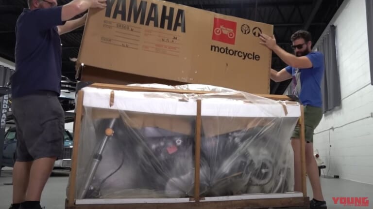 45年前のヤマハのバイクを“箱入り新車”のままゲット!|【2026年1月】ヤングマシン人気記事ランキングTOP10! 分割ホイールCBRやゴリラ125、箱入り新車が話題に