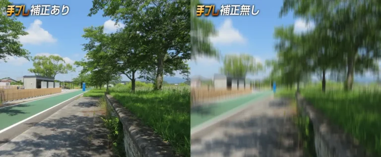 MAXWINのオールラウンド小型ドライブレコーダー「id-C5Pro」の手ぶれ補正の効果を解説する画像｜充電式だから配線不要。あらゆる車種に対応、誰でもカンタンに取り付けOK！ 買ってすぐ使える防水モデル「id-C5Pro」を紹介