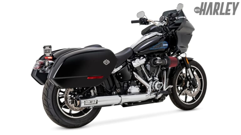 Vance & Hines|Twin Slash 4″スリップオン|装着|海外のハーレーパーツを日本で気軽に購入できるスズキ&アソシエイツ