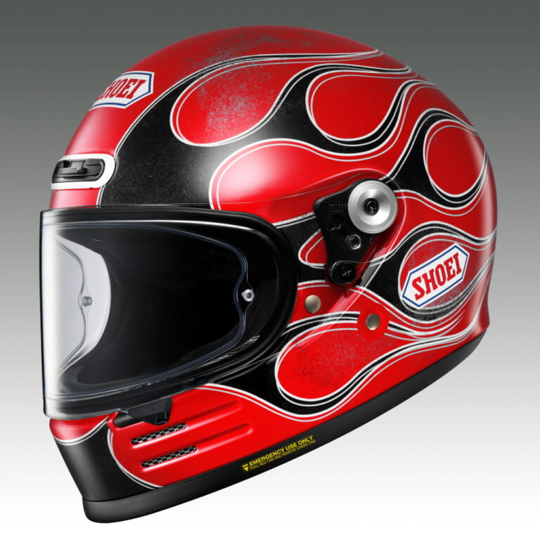 SHOEI Glamster BLAST｜アメリカンスポーツを彷彿とさせるフレアパターンにマット色、新登場！ SHOEI「Glamster BLAST」が全4色に