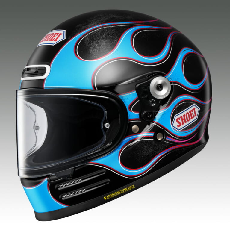 SHOEI Glamster BLAST|アメリカンスポーツを彷彿とさせるフレアパターンにマット色、新登場! SHOEI「Glamster BLAST」が全4色に