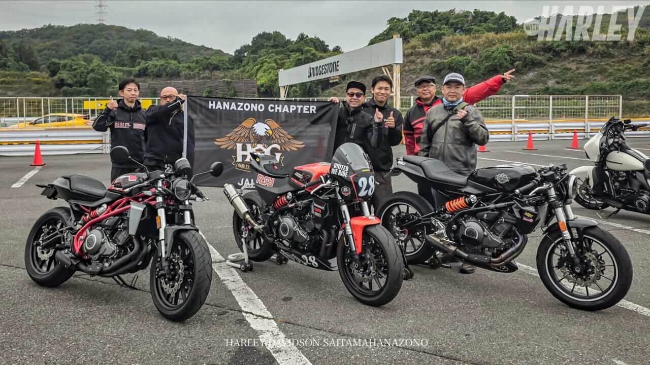 ハーレーでのツーリング先はサーキット。安全に思い切りバイクを楽しめる環境でスポーツライディングを満喫!<HD埼玉花園>