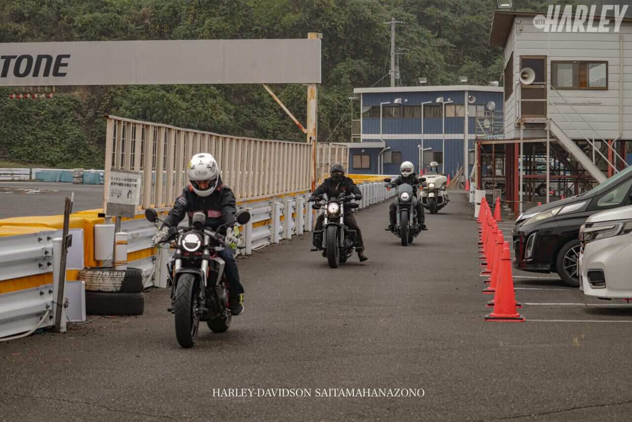HD埼玉花園｜サーキット走行｜参加者｜ハーレーでのツーリング先はサーキット。安全に思い切りバイクを楽しめる環境でスポーツライディングを満喫!＜HD埼玉花園＞