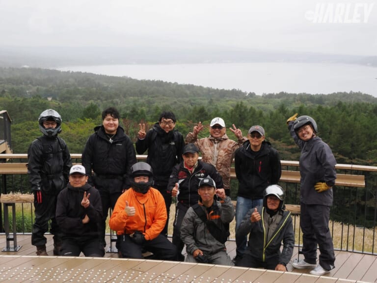 HSC｜河口湖ツーリング｜集合｜雨だから中止? そんなわけない。ハーレーを楽しむのに天気も気候も関係なし!＜HSCツーリング＞