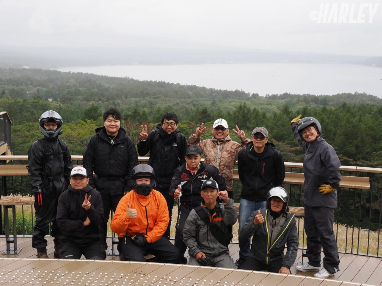 HSC｜河口湖ツーリング｜集合｜雨だから中止? そんなわけない。ハーレーを楽しむのに天気も気候も関係なし!＜HSCツーリング＞