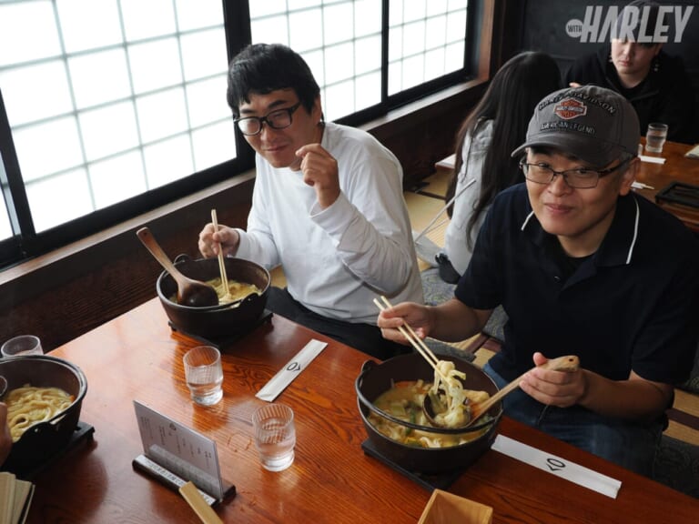 HSC｜河口湖ツーリング｜ほうとう｜雨だから中止? そんなわけない。ハーレーを楽しむのに天気も気候も関係なし!＜HSCツーリング＞