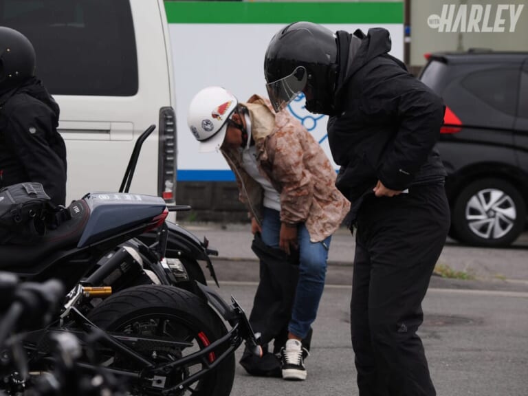 HSC｜河口湖ツーリング｜参加者｜雨だから中止? そんなわけない。ハーレーを楽しむのに天気も気候も関係なし!＜HSCツーリング＞
