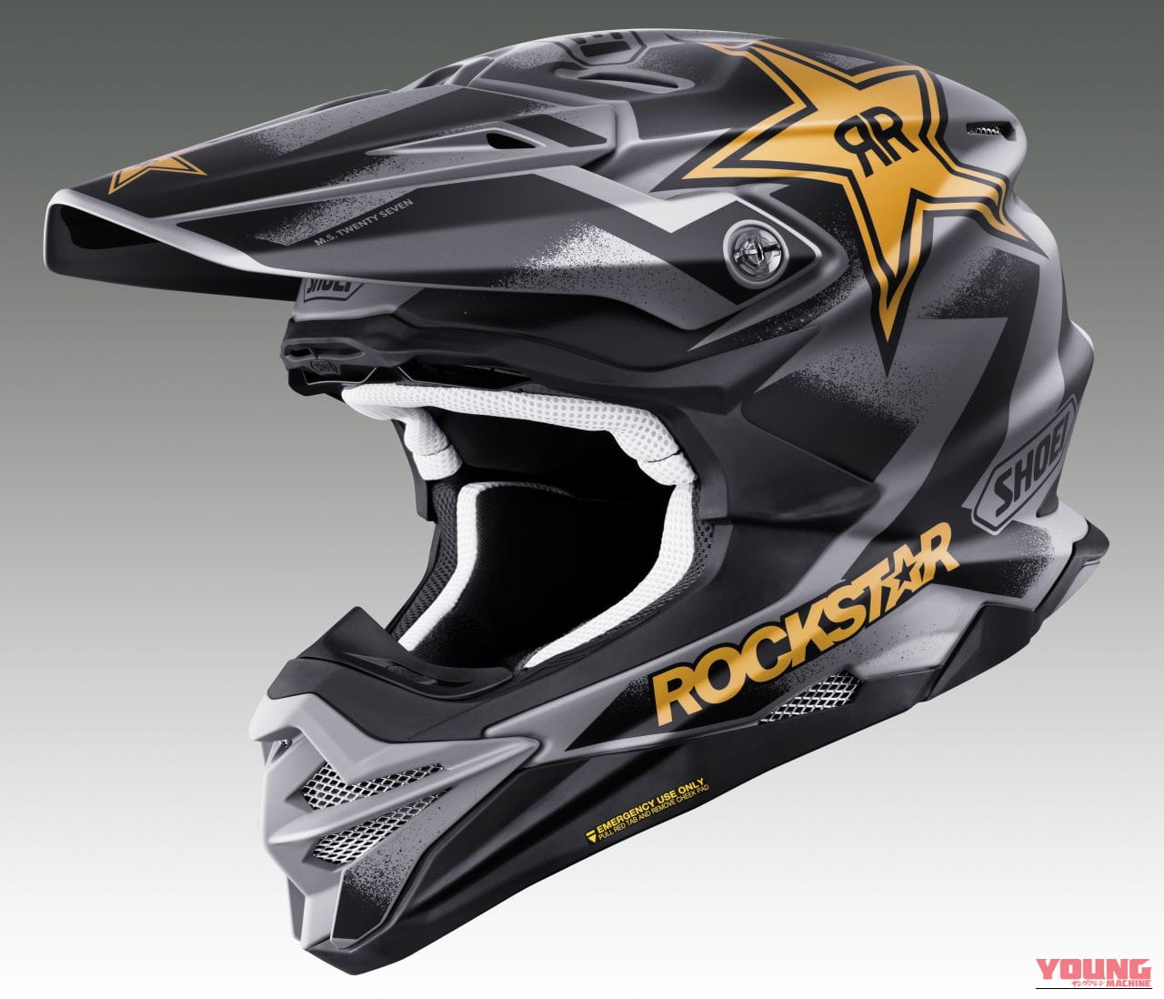 SHOEI VFX-WR Malcolm Stewart 27｜【限定】金のロックスター！ SHOEI「VFX-WR」にM.スチュワートレプリカグラフィック登場