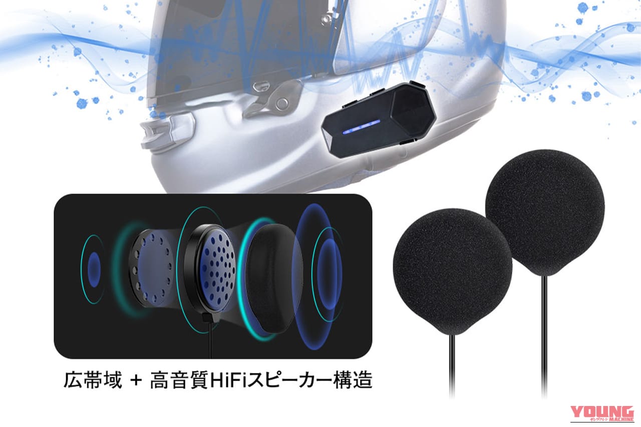 MAXWIN　id-MOTO-K1が採用する口径40mmの全音域高音質Hi-Fiスピーカーの説明画像｜高機能で高コスパ。大容量バッテリーで55時間連続駆動。IPX6レベルの防水性能を実現、ノイキャンまで搭載した「id-MOTO-K1」が新登場