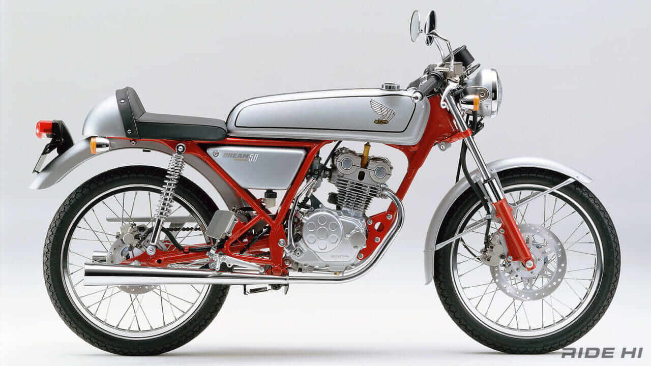 ホンダ｜ドリーム50｜1997年｜「ホンダだから正夢にできた!」50cc DOHC4バルブカムギアトレーン「DREAM50」