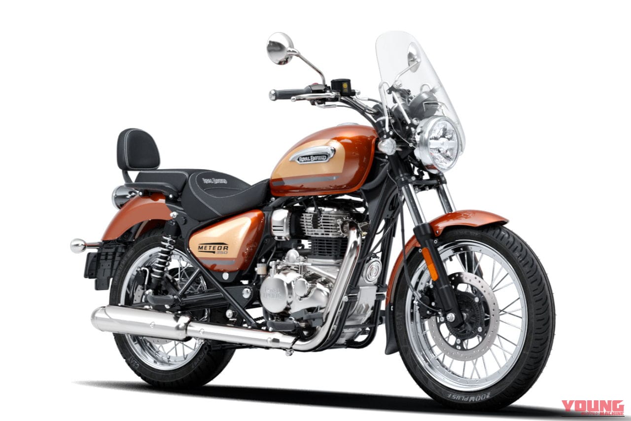|簡易ナビが全車装備に! ロイヤルエンフィールドが新型クルーザー「メテオ350」を発表、A&SクラッチやUSB-C急速充電ポート、LEDライトも
