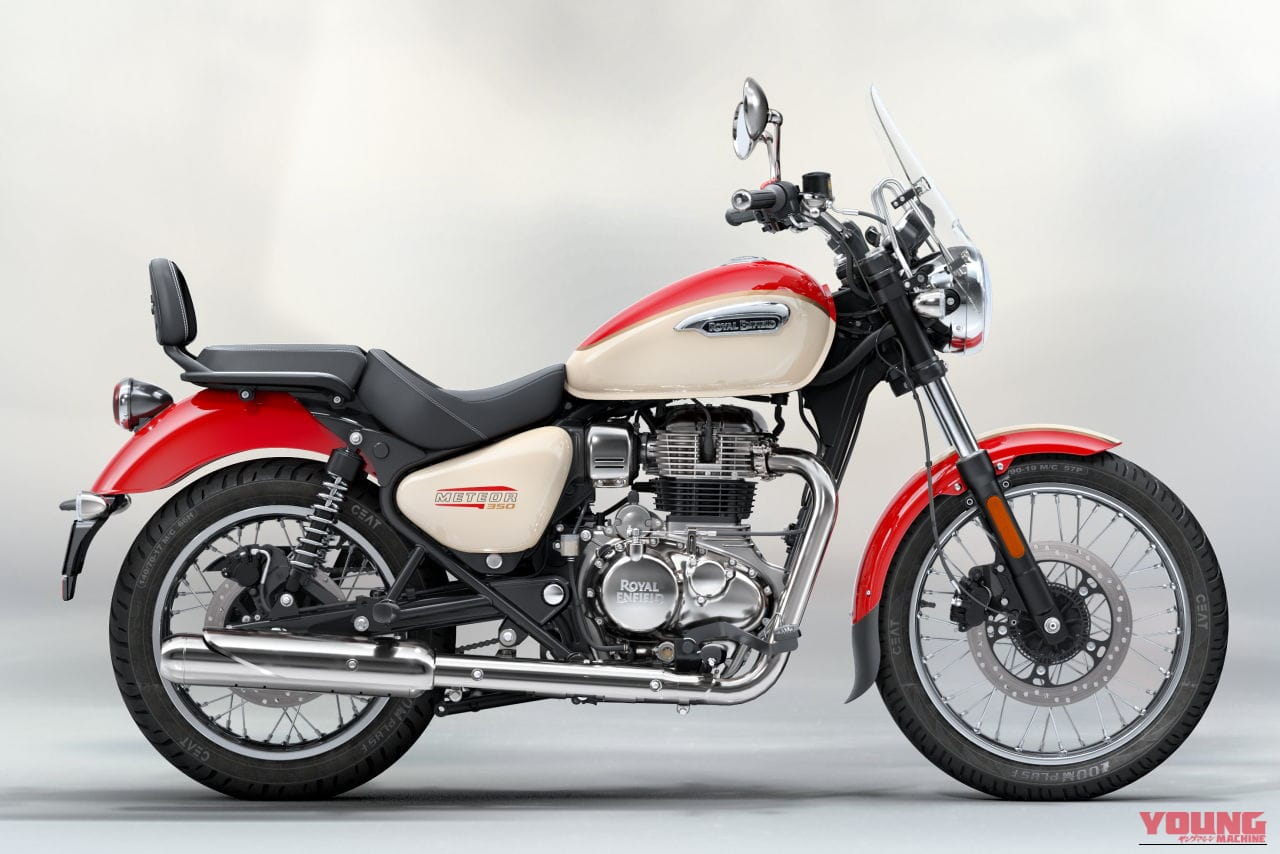｜簡易ナビが全車装備に！ ロイヤルエンフィールドが新型クルーザー「メテオ350」を発表、A＆SクラッチやUSB-C急速充電ポート、LEDライトも