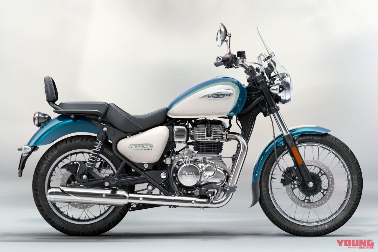 |簡易ナビが全車装備に! ロイヤルエンフィールドが新型クルーザー「メテオ350」を発表、A&SクラッチやUSB-C急速充電ポート、LEDライトも