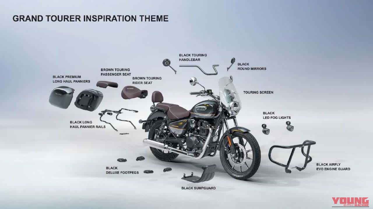 |簡易ナビが全車装備に! ロイヤルエンフィールドが新型クルーザー「メテオ350」を発表、A&SクラッチやUSB-C急速充電ポート、LEDライトも