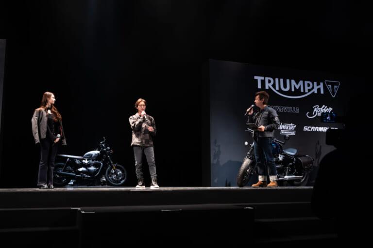 【イベント】ダレノガレ明美がトライアンフの新アンバサダーに! 大型を駆るガチのバイク愛を語る|【トライアンフ(Triumph)イベント】ダレノガレ明美が新アンバサダーに! 大型を駆るガチのバイク愛を語る