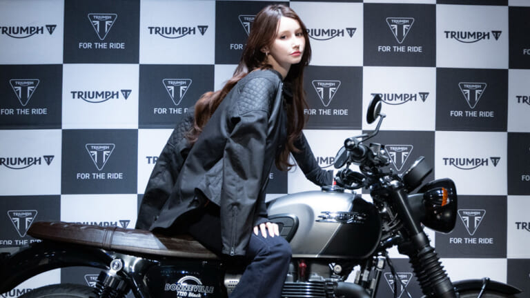 【トライアンフ(Triumph)イベント】ダレノガレ明美が新アンバサダーに! 大型を駆るガチのバイク愛を語る