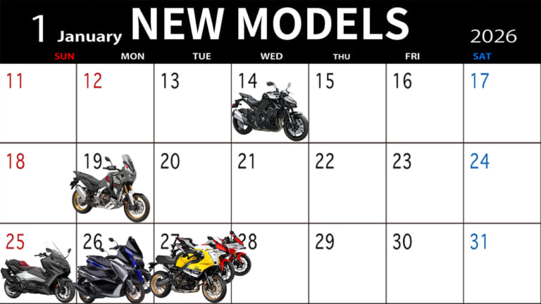 【2026年2月版】新型バイク発売カレンダー:カワサキ(KAWASAKI)Z1100/ヤマハ(YAMAHA)XSR900GPほか