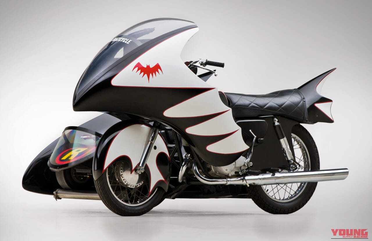 1966年｜バットサイクル｜「えっ、50年前のヤマハのバイクが？」「これ本物なのか」防弾仕様（設定）の当時ものが1966年からタイムスリップ！