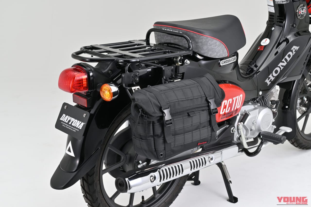 DAYTONA サドルバッグサポート（ベルトループ一体型） CC110（'18～'25） 【EX-TOUCH対応】｜【クロスカブ110カスタム】積載革命! デイトナ「サドルバッグサポート」でキャンプツーリング仕様にしよう