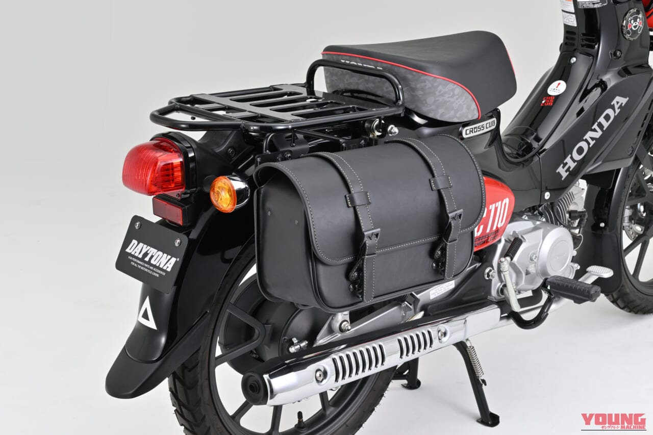 DAYTONA サドルバッグサポート(ベルトループ一体型) CC110('18~'25) 【EX-TOUCH対応】|【クロスカブ110カスタム】積載革命! デイトナ「サドルバッグサポート」でキャンプツーリング仕様にしよう