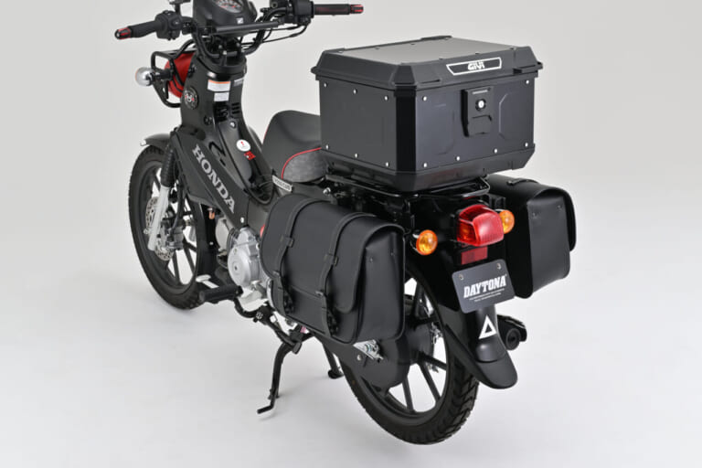 DAYTONA サドルバッグサポート(ベルトループ一体型) CC110('18~'25) 【EX-TOUCH対応】|【クロスカブ110カスタム】積載革命! デイトナ「サドルバッグサポート」でキャンプツーリング仕様にしよう