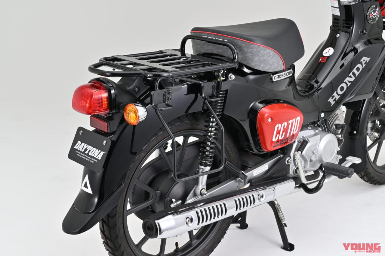 DAYTONA サドルバッグサポート(ベルトループ一体型) CC110('18~'25) 【EX-TOUCH対応】|【クロスカブ110カスタム】積載革命! デイトナ「サドルバッグサポート」でキャンプツーリング仕様にしよう