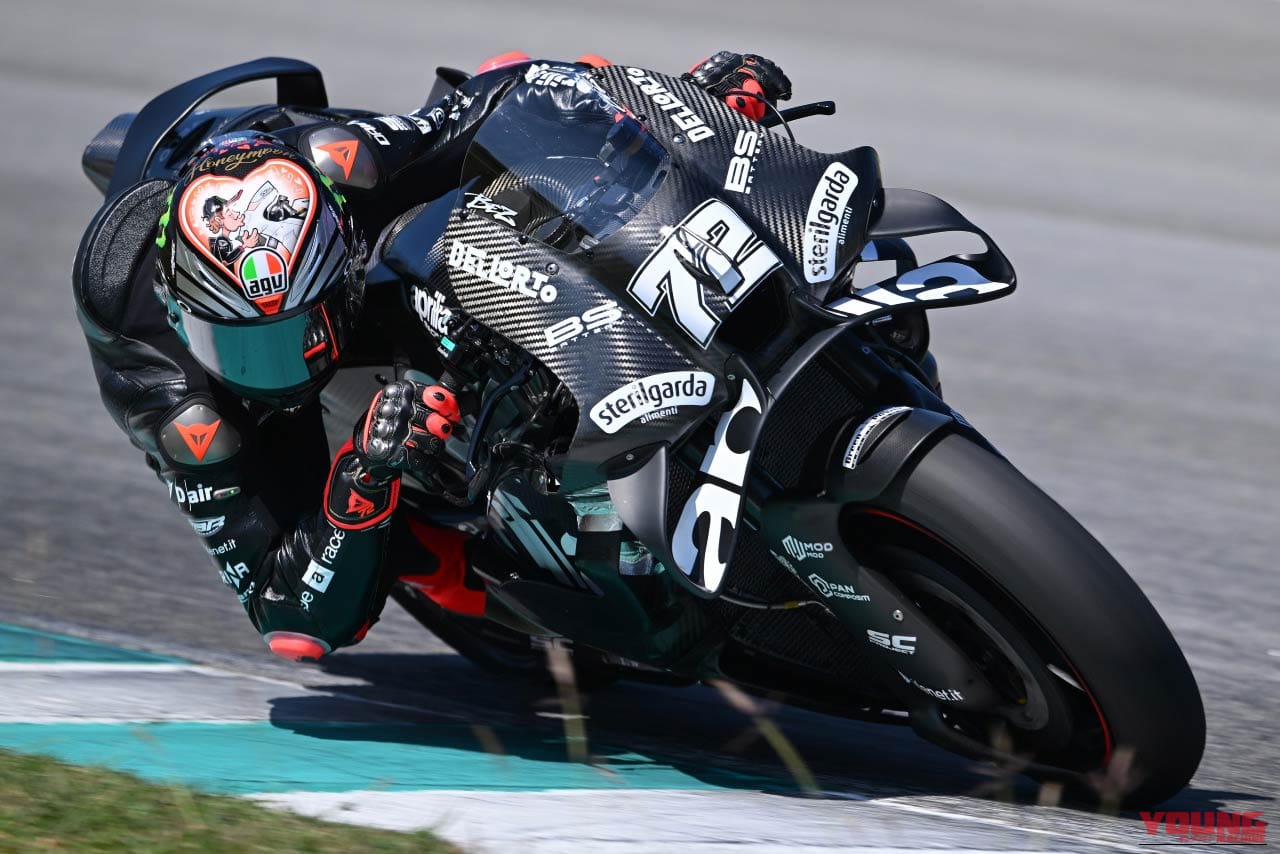 マルコ・ベッツェッキ(アプリリアレーシング)｜【2026最新】MotoGPヘルメット勢力図｜シェア1位をSHOEIが奪取！レプリカモデルの販売やキャンペーンの情報もお届け