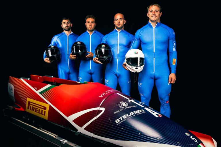 ボブスレー イタリア代表チーム|オリンピックでバイク用ヘルメットが活躍!地元イタリアはAGV、アライとSHOEIも人気。カブトは……五輪を支えた「市販品」の秘密