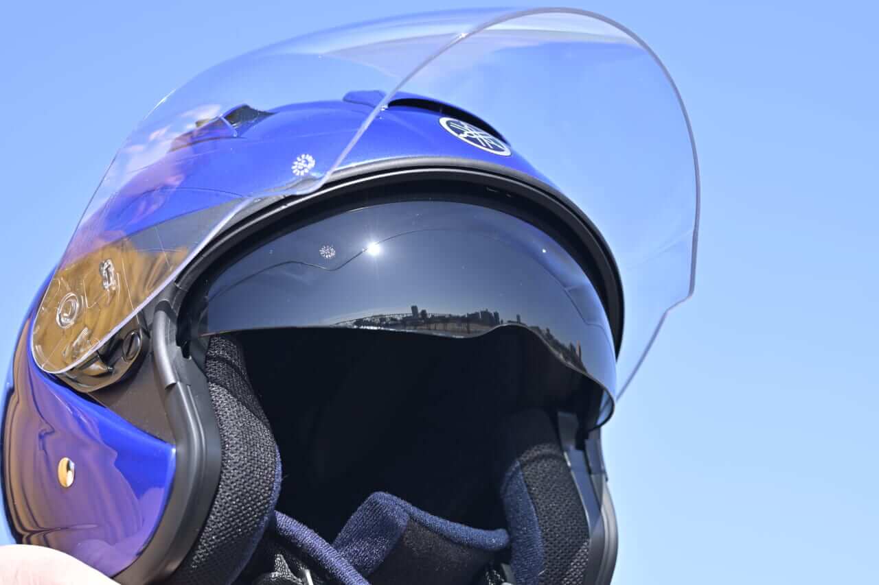 YJ-S TF｜ワイズギアの新作ヘルメットは「音叉マーク」推し！なんと、フルフェイスが16,500円、スライドサンバイザー付き万能ジェットが17,050円だ！