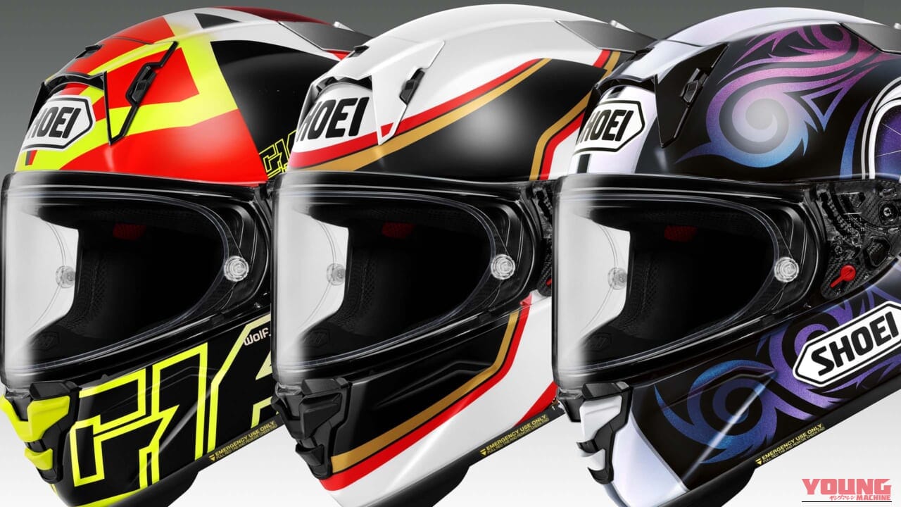 SHOEIのフラッグシップモデル「X-Fifteen」に3つの新グラフィック！【ディッジャ2、レイニー、加賀山】