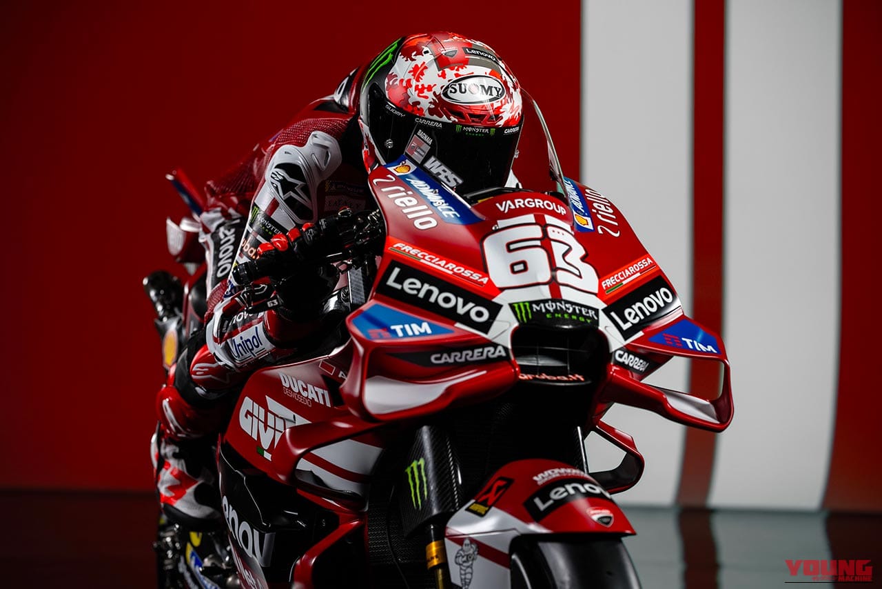 フランチェスコ・バニャイア(ドゥカティレノボチーム)｜【2026最新】MotoGPヘルメット勢力図｜シェア1位をSHOEIが奪取！レプリカモデルの販売やキャンペーンの情報もお届け