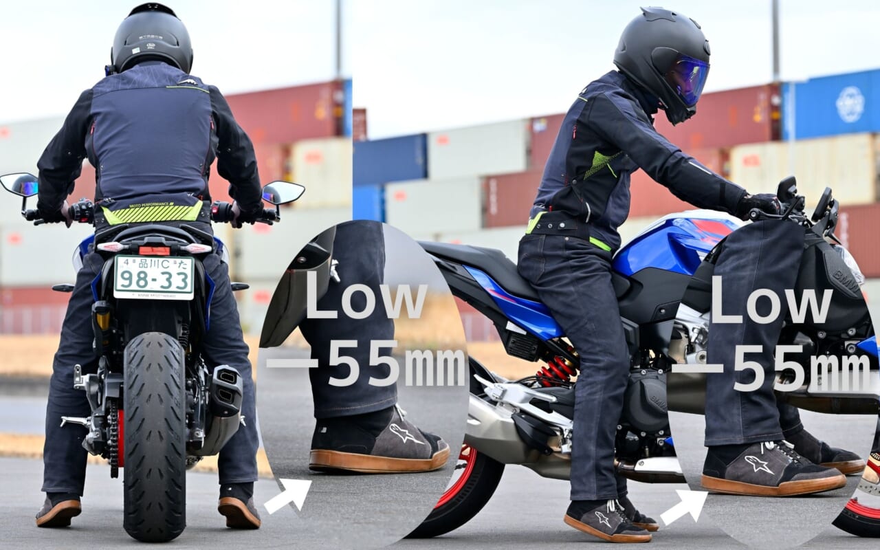 F900シリーズLow仕様｜BMWのF900シリーズはLowダウン仕様を選べば空前絶後に足着き性が良くなる！　