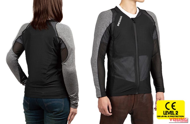 DEGNER PS-14 CEレベル2 エアスルーインナープロテクター長袖|デグナー新作|プロテクターに2XL、レディースブーツに25cmが登場!待望の新サイズ追加