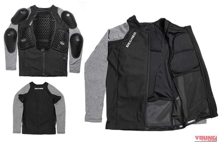 DEGNER PS-14 CEレベル2 エアスルーインナープロテクター長袖｜デグナー新作｜プロテクターに2XL、レディースブーツに25cmが登場！待望の新サイズ追加